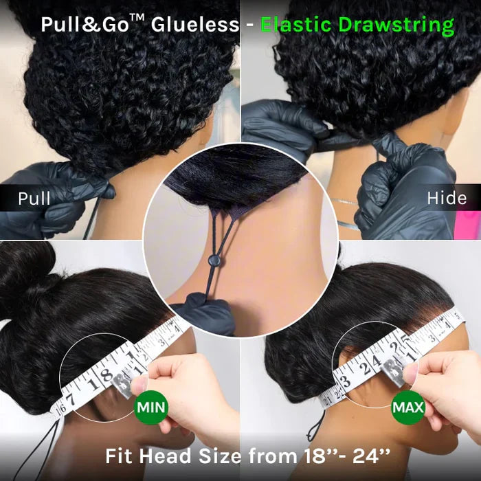 Straight Bob Wig 7x5 Pre-Bleached Natural Looking Glueless Wig with Invisi Drawstring