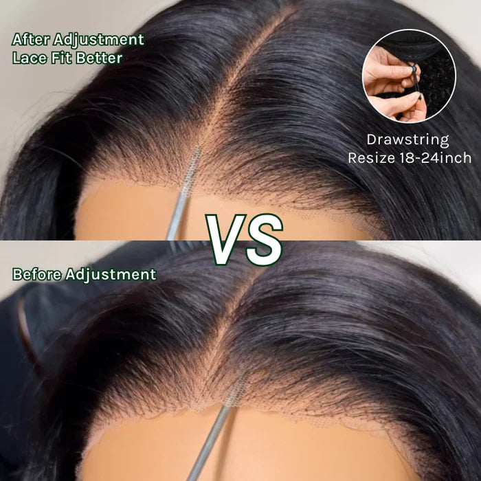 Straight Bob Wig 7x5 Pre-Bleached Natural Looking Glueless Wig with Invisi Drawstring