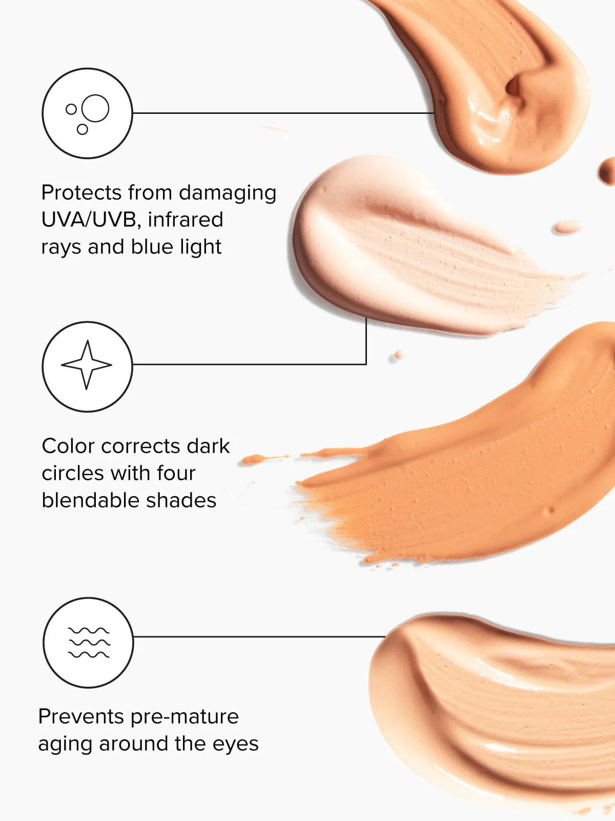 Natravor™ Luminous Eye Corrector SPF 41, Under Eye Color Corrector for Dark Circles, Anti-Aging Tinted Eye Cream, Hydrating Eye Serum with Peach Undertone FSA/HSA Eligible
