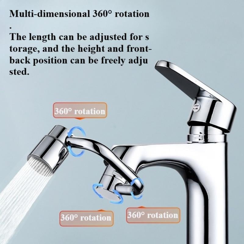 Natravor™ Upgrade Your Washing Routine -  TTZZ 1440° Rotatable Faucet Aerator Extension - For Effortless, All-Angle Control!
