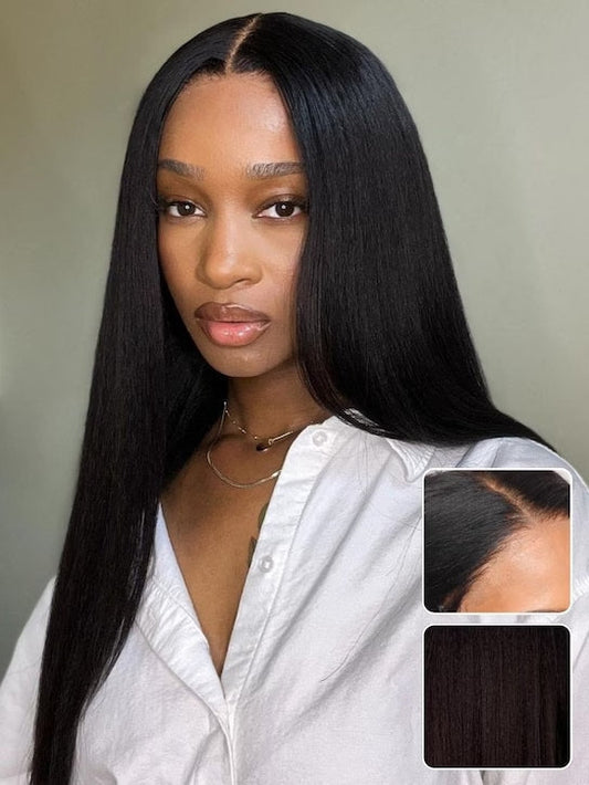 Straight Bob Wig 7x5 Pre-Bleached Natural Looking Glueless Wig with Invisi Drawstring