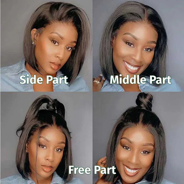 Straight Bob Wig 7x5 Pre-Bleached Natural Looking Glueless Wig with Invisi Drawstring
