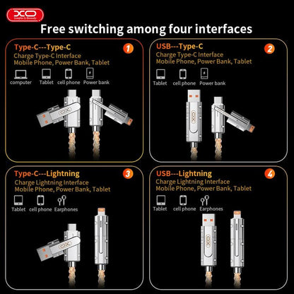 🔥Last Day 49% OFF🔥🎁Four-in-One Colorful lights Data Cable