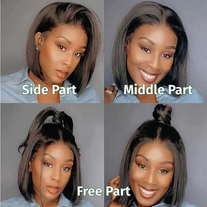 Straight Bob Wig 7x5 Pre-Bleached Natural Looking Glueless Wig with Invisi Drawstring